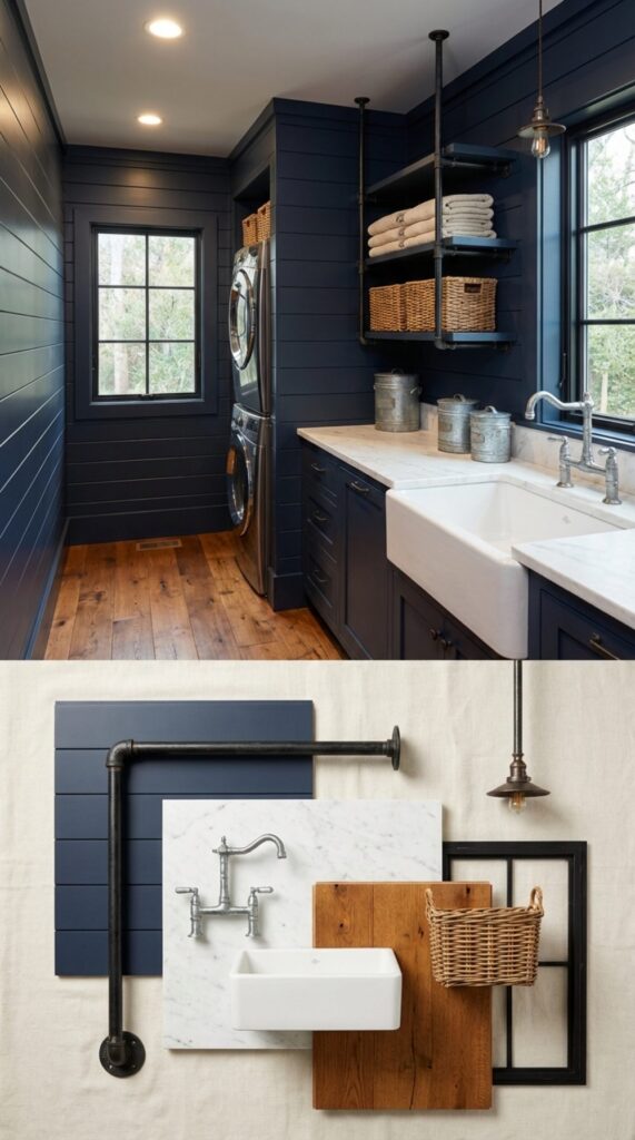 Can a Navy Blue Laundry Room Look Fabulous? You Be the Judge – Here are ...