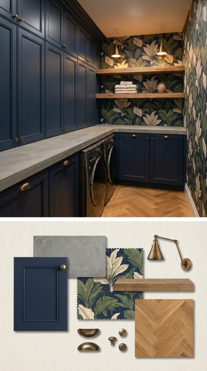 Can a Navy Blue Laundry Room Look Fabulous? You Be the Judge – Here are ...