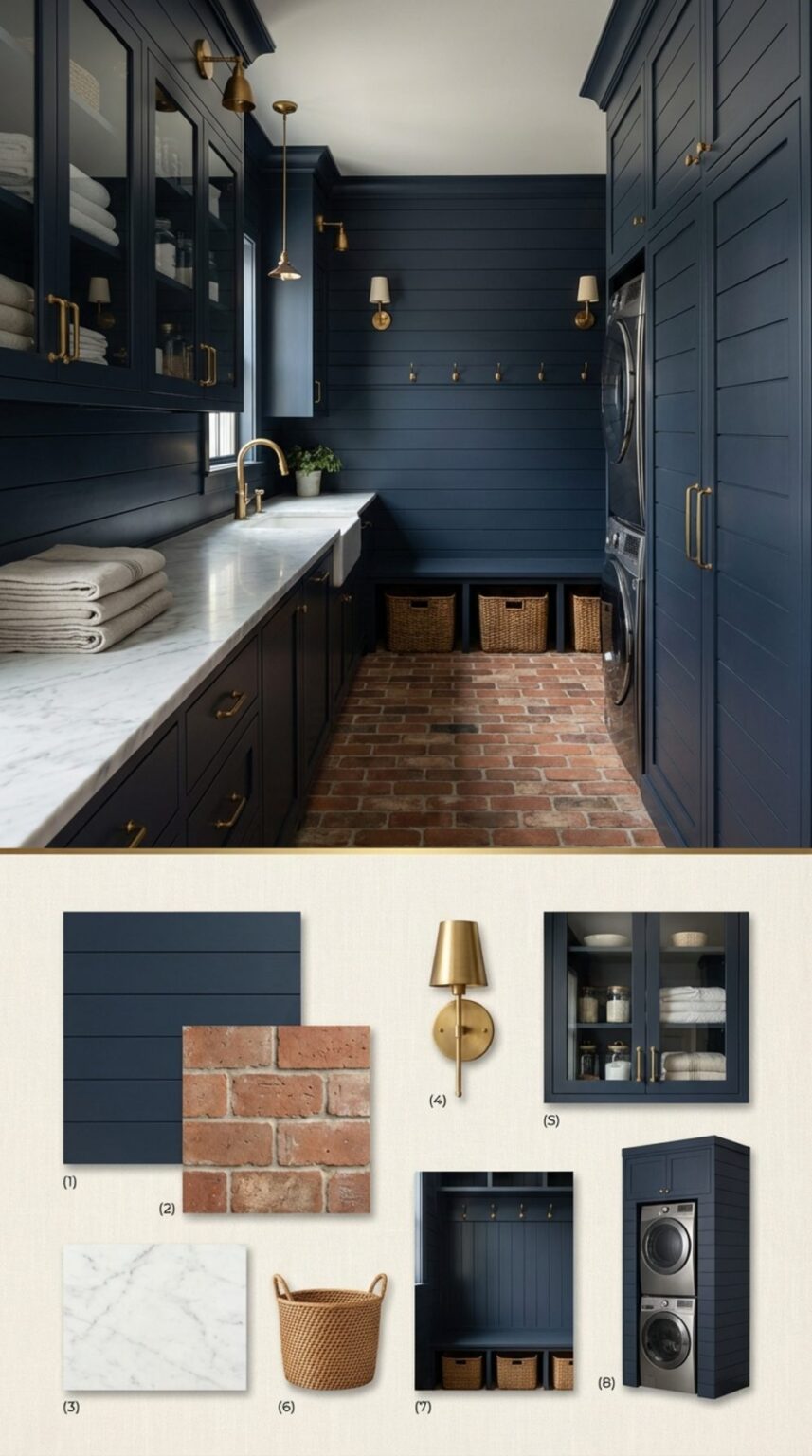 Can a Navy Blue Laundry Room Look Fabulous? You Be the Judge – Here are ...