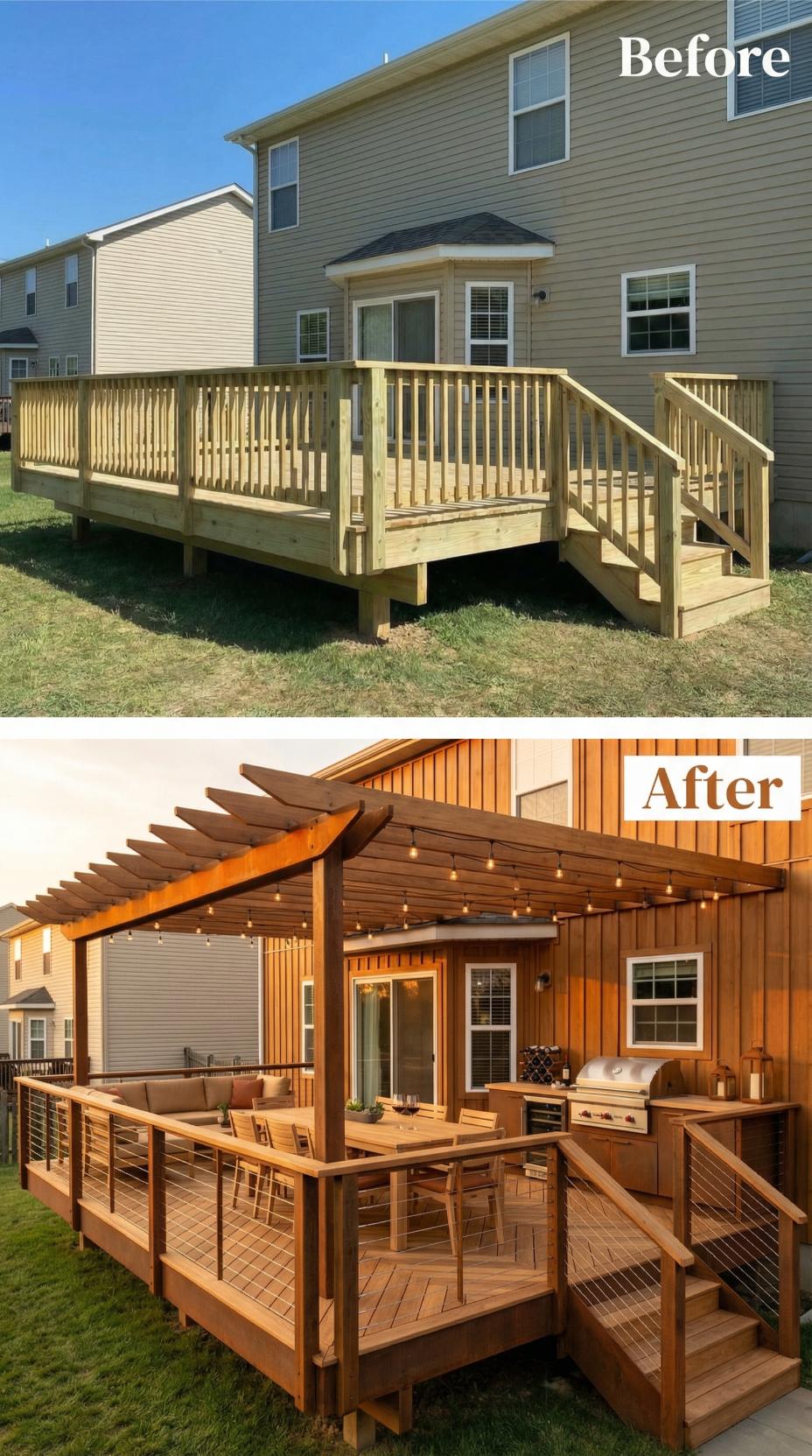 Functional Pressure-Treated Platform Expands into Custom Outdoor Kitchen