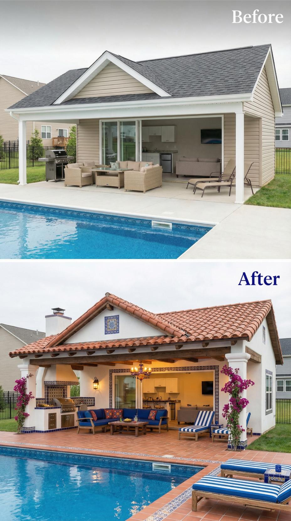 Spanish Colonial Revival in Clay Tile and White Stucco