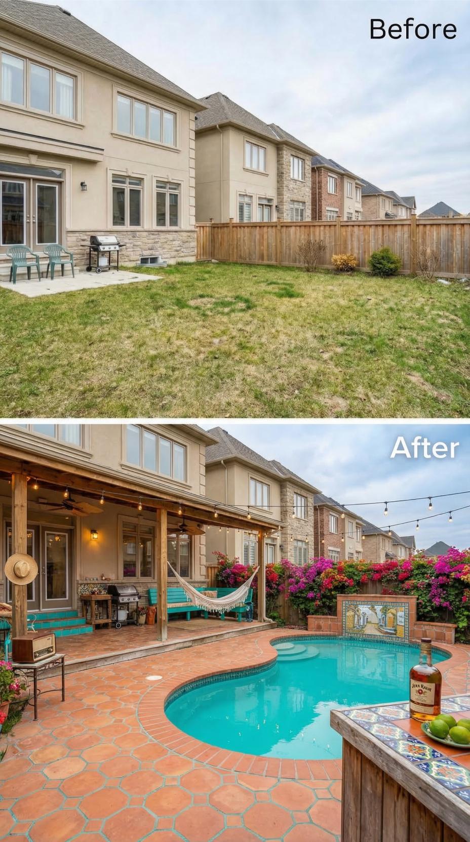 Bougainvillea, Talavera Tile, and a Kidney Pool Replace a Builder Lawn