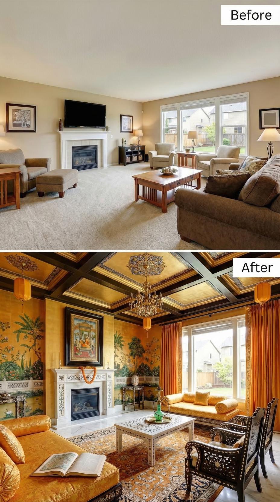 Gold Walls, Coffered Ceilings, and a Chinoiserie Mural That Ended the Conversation