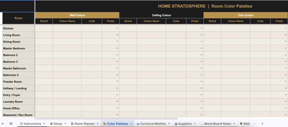 Room-by-Room Design Planner