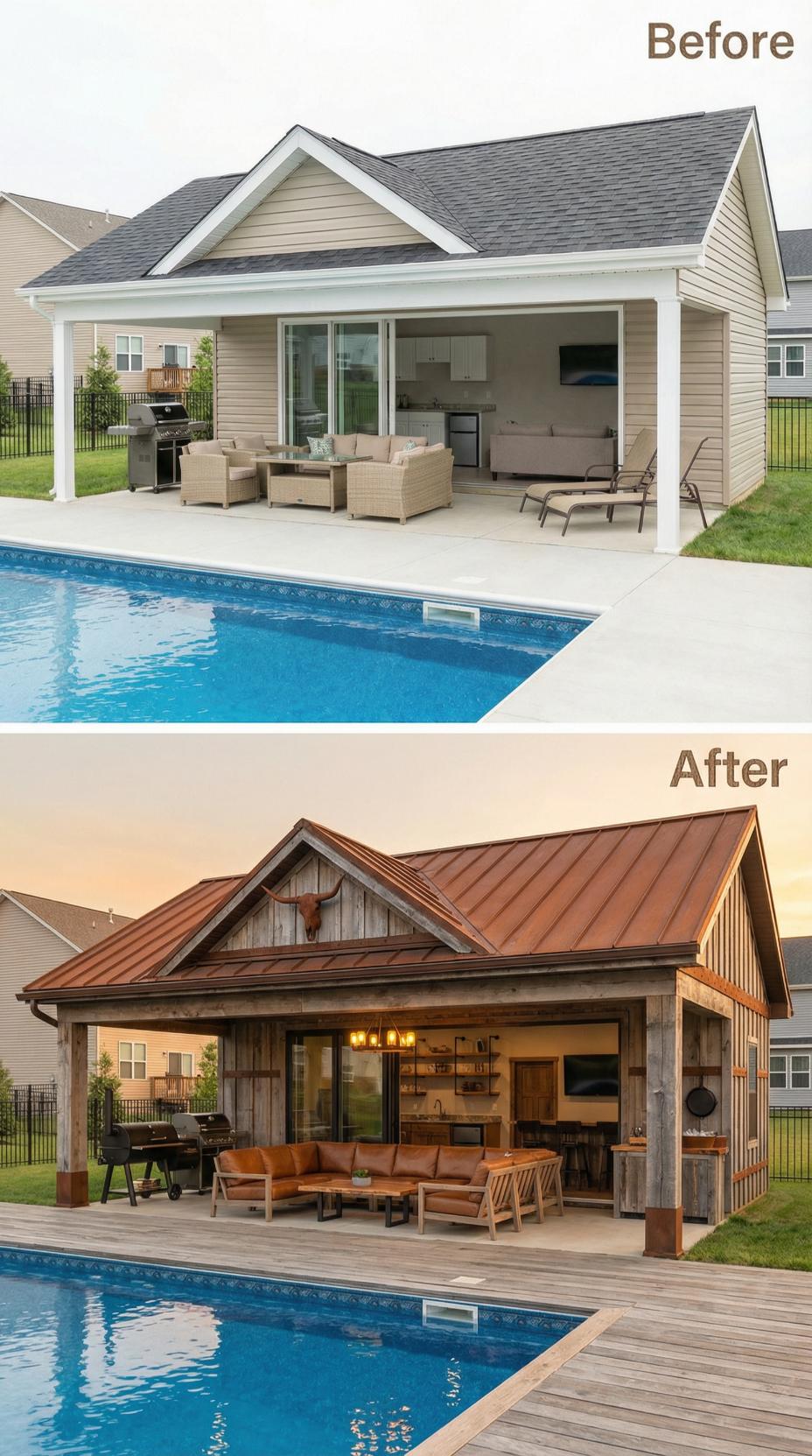 Copper Standing Seam Roof and Weathered Wood Siding Replace Vinyl