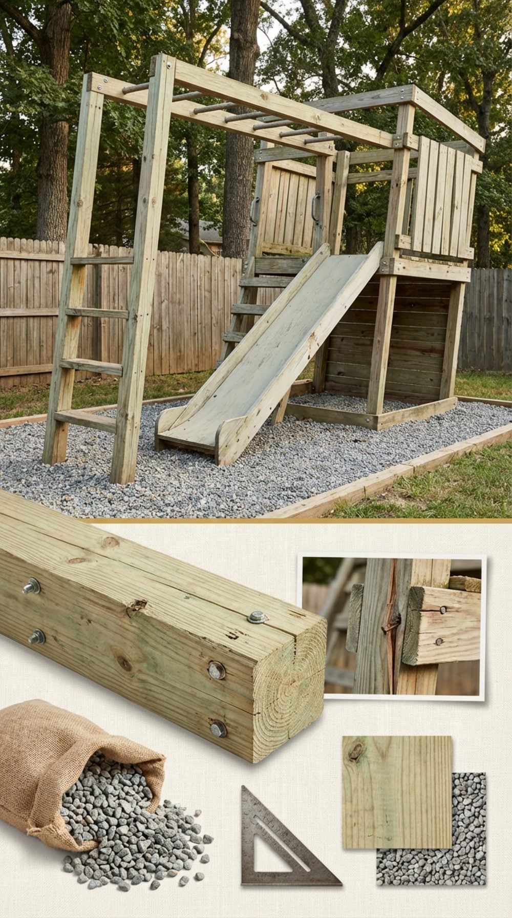 The Homemade Wooden Jungle Gym Built Without a Single Code Requirement