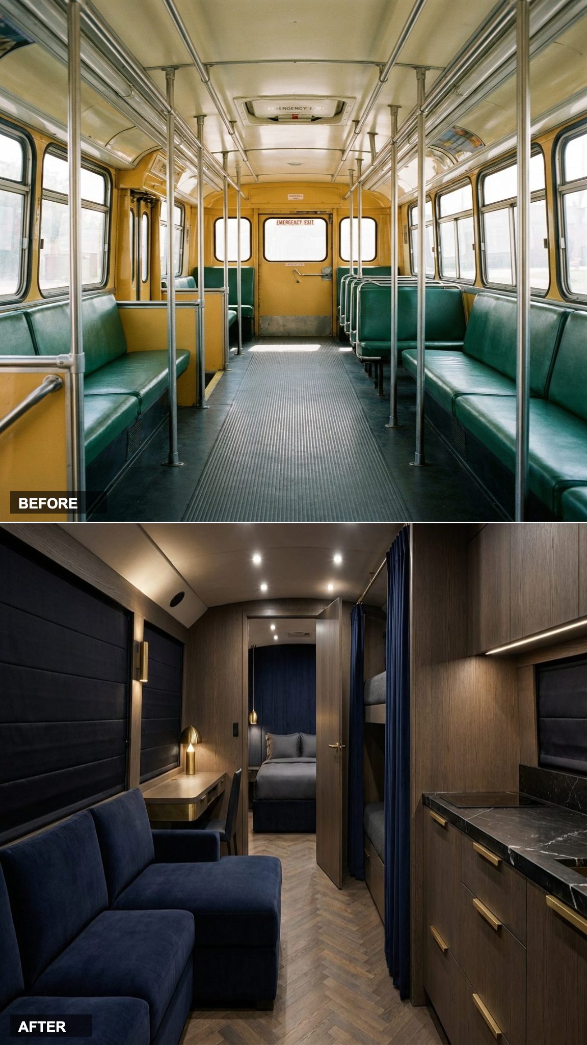 Midnight Luxury: A Bus Interior So Dark and Rich It Barely Looks Real