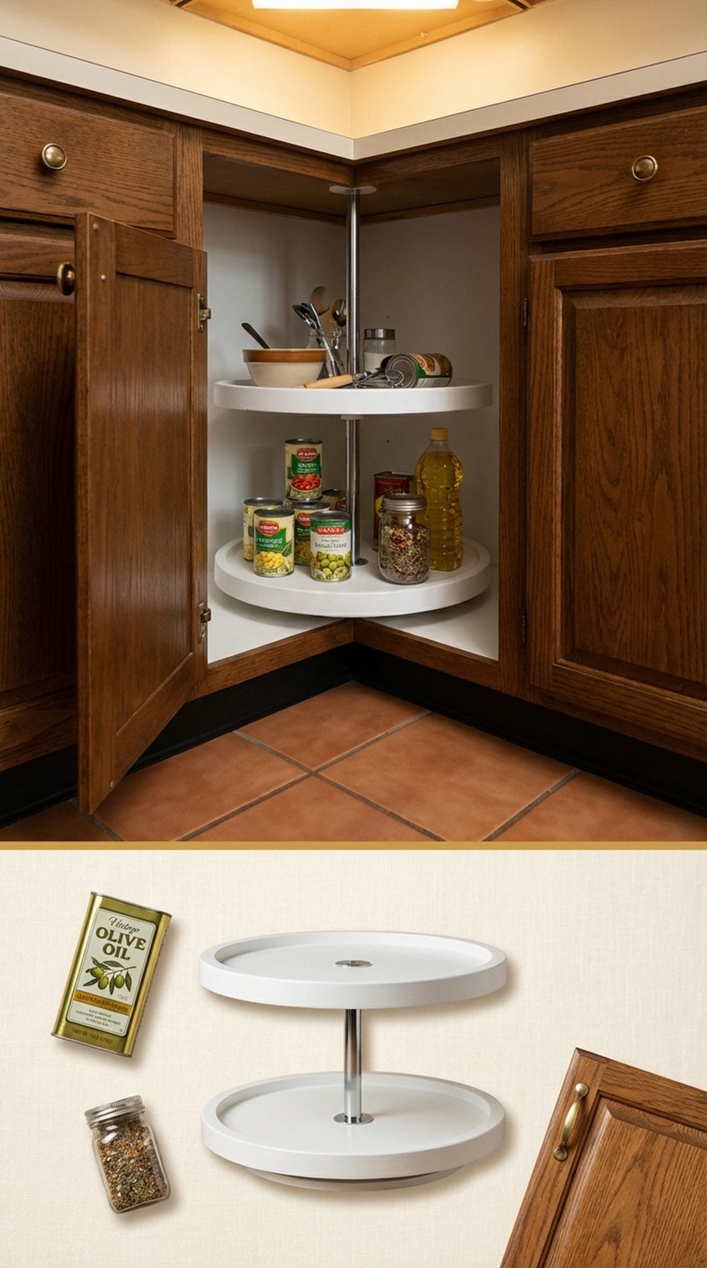 The Lazy Susan Corner Cabinet, Spinning on Ball Bearings