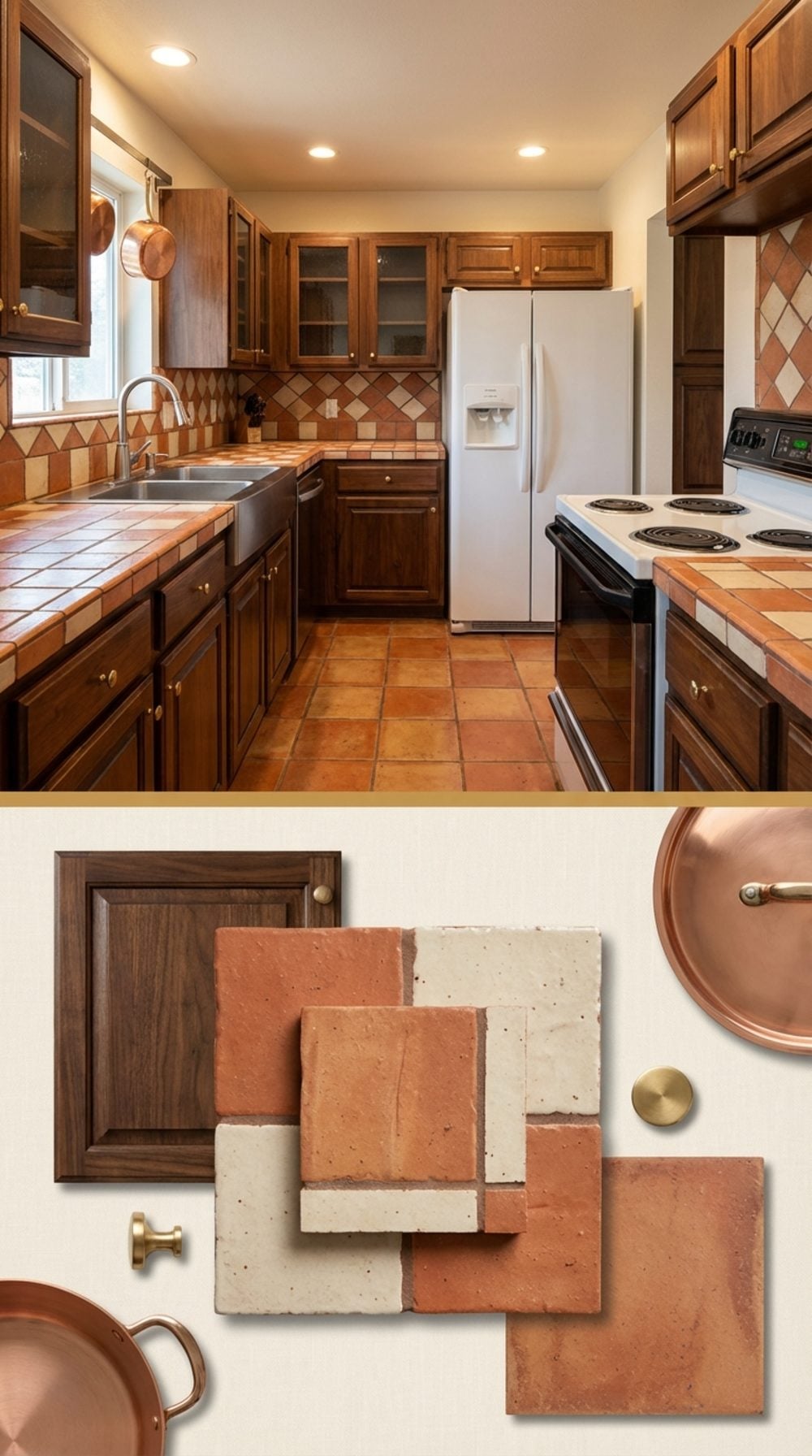Actual Tile Countertops With Visible Grout Lines