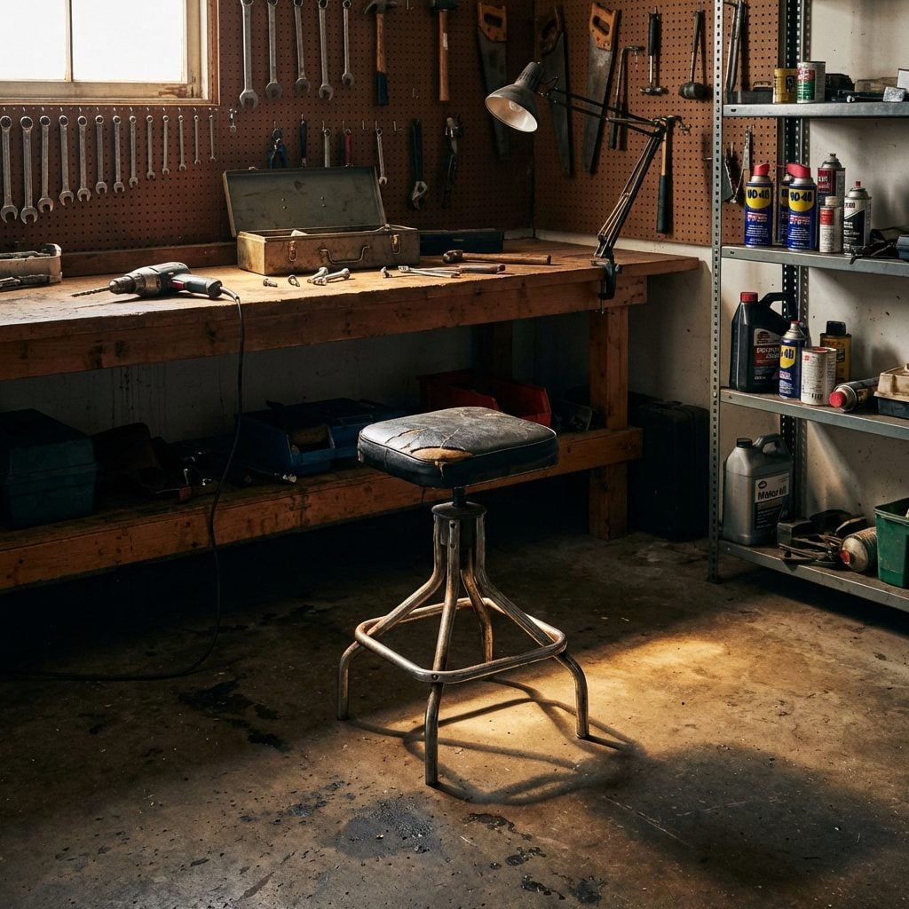 The Freestanding Metal Shop Stool That Nobody Was Ever Comfortable On