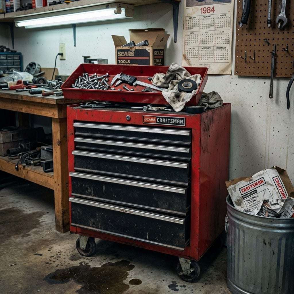 The Sears Craftsman Rolling Tool Chest in Battleship Red