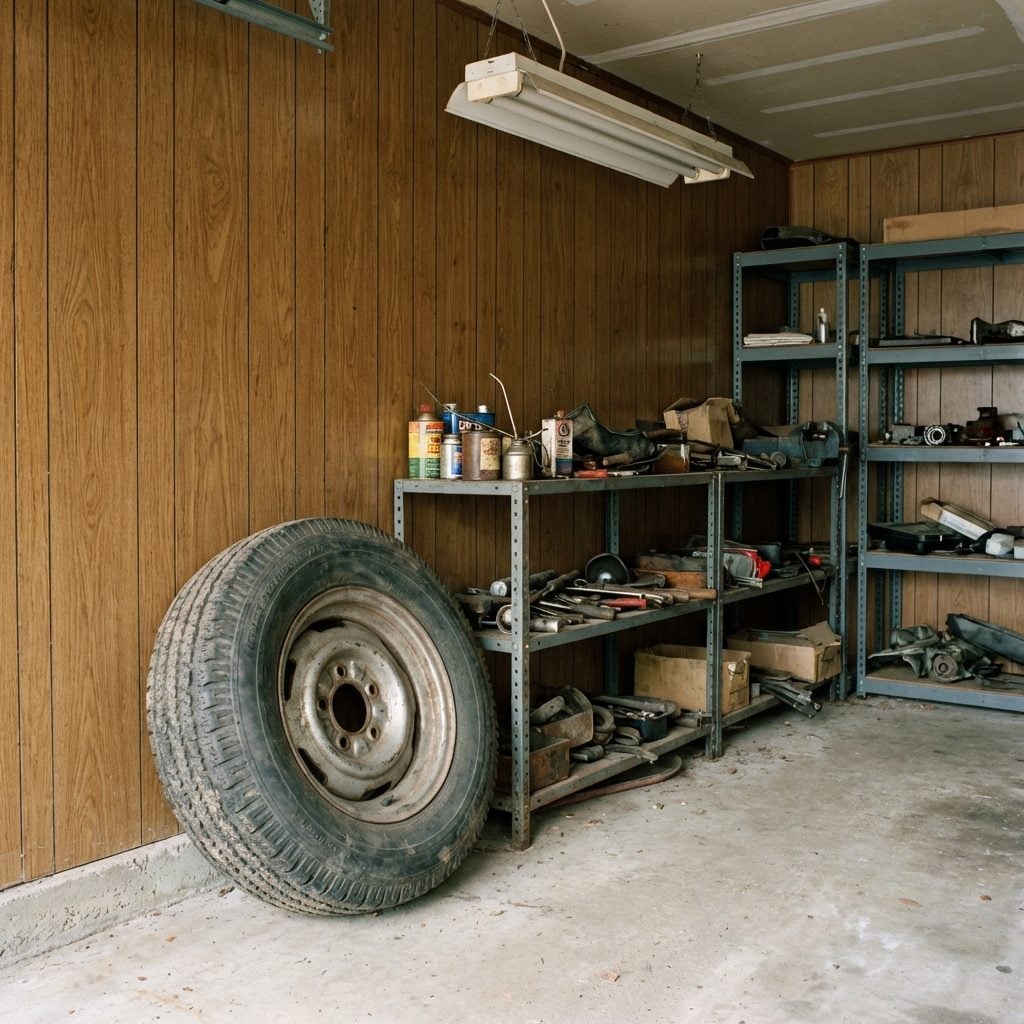 The Spare Tire Leaning Against the Wall That Had Been Flat Since 1983