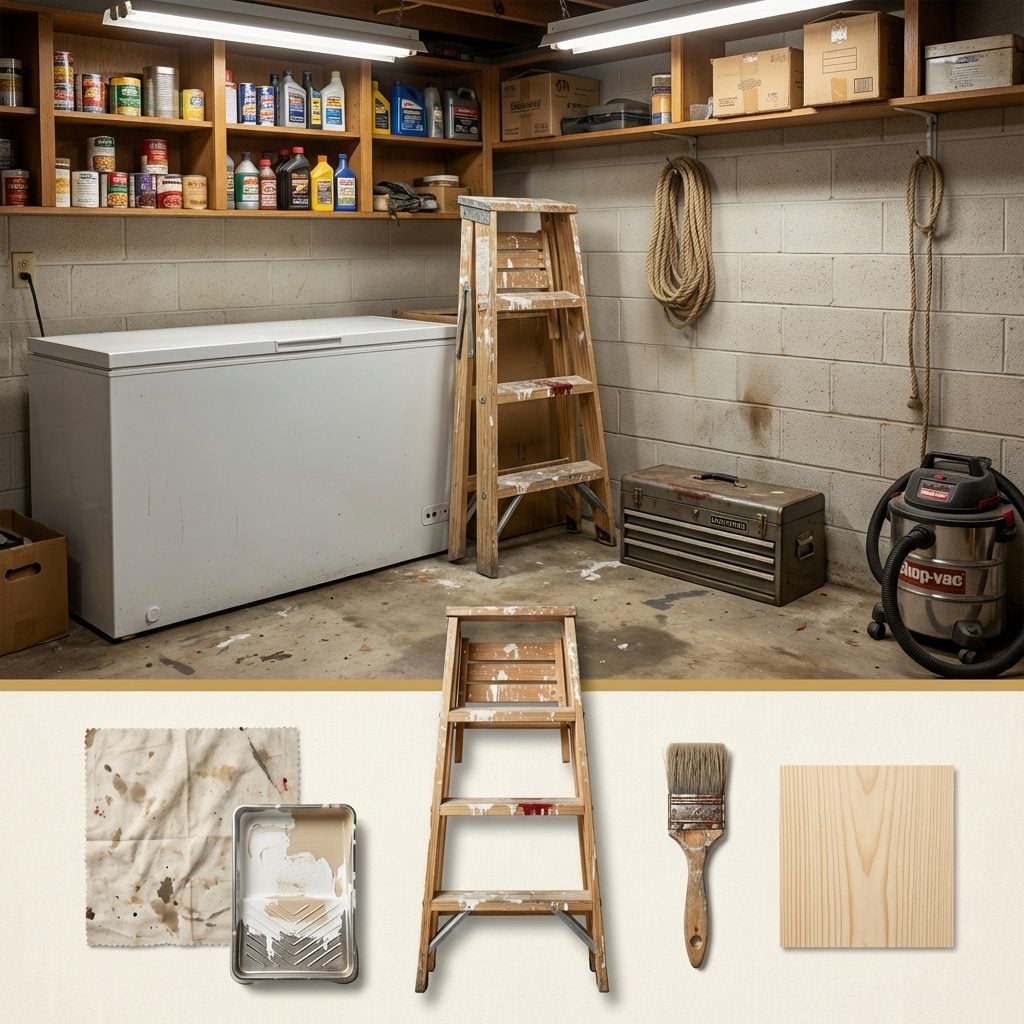The Wooden Stepladder Stashed Between the Wall and the Freezer