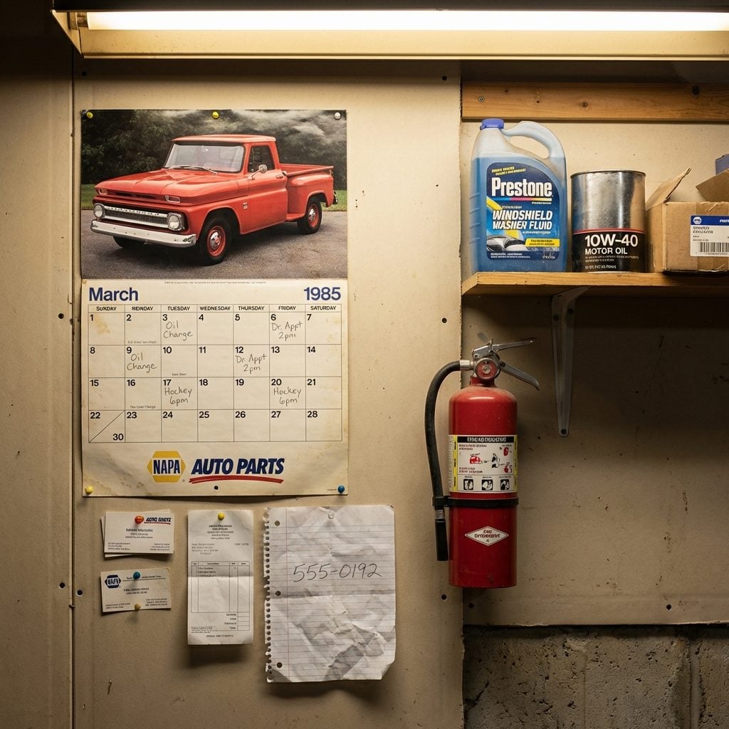 The Wall-Mounted Pegboard Calendar From the Local Auto Parts Store
