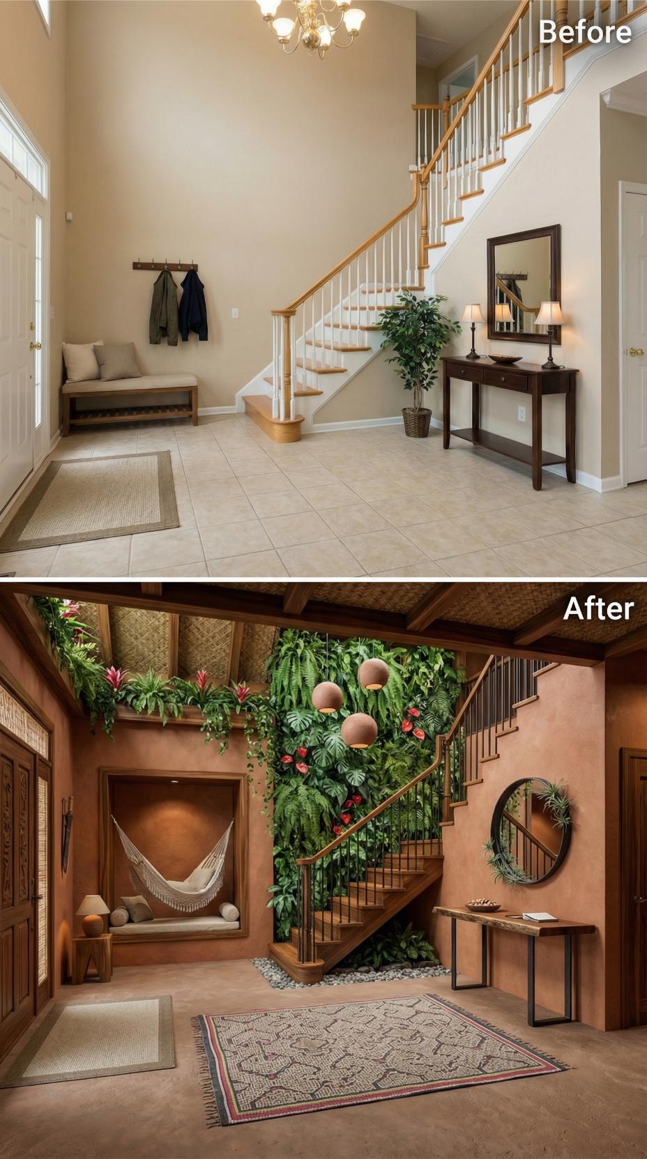Hammock Nook, Vertical Garden, and Terracotta Plaster Retire a Beige Builder Entry