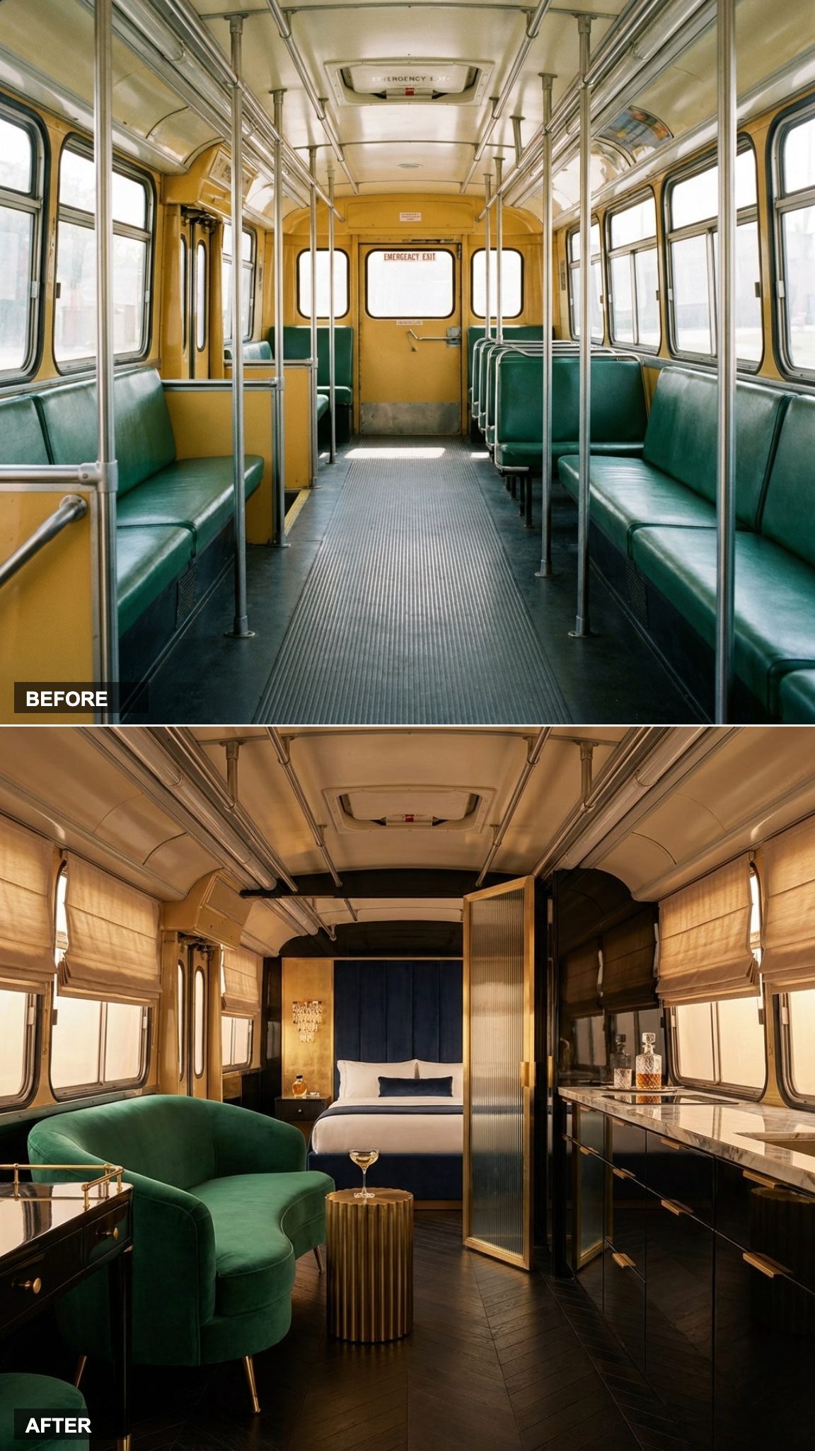 Art Deco Revival in Emerald and Brass: Glamour at 60 Miles Per Hour