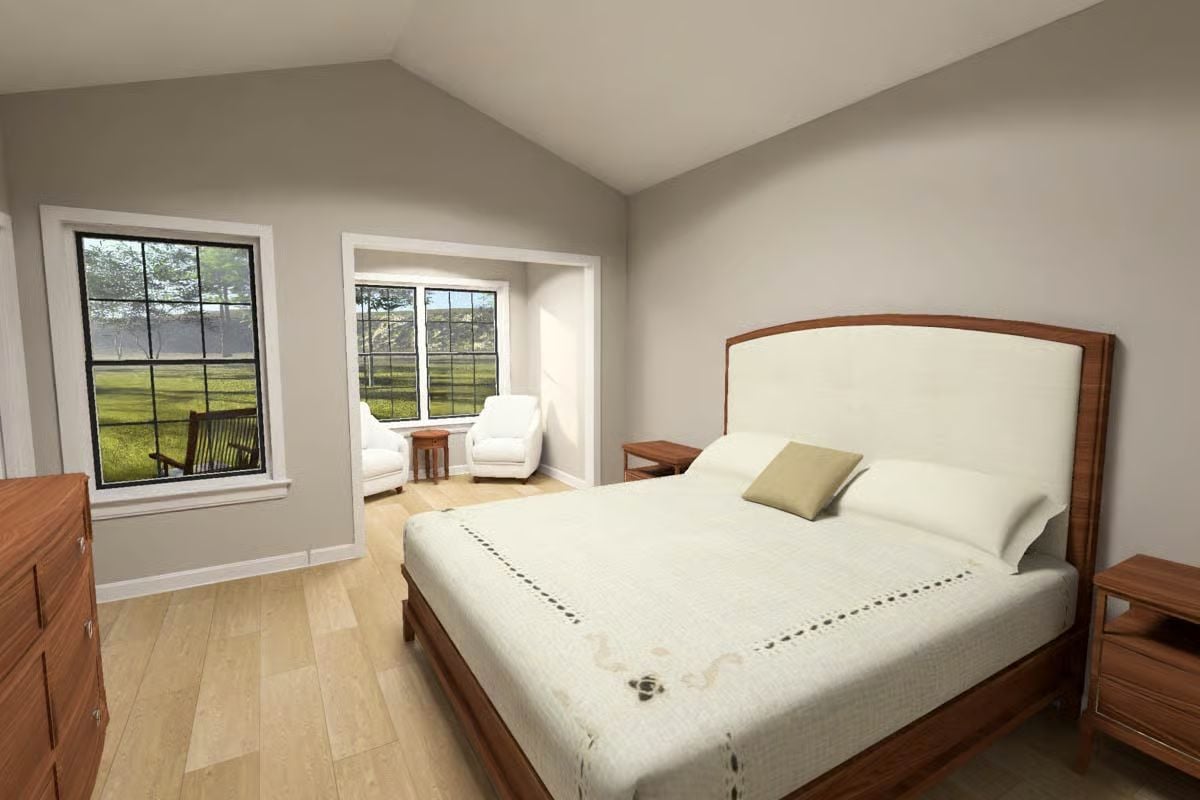 Vaulted Master Suite Opens Into a Sun-Filled Sitting Nook