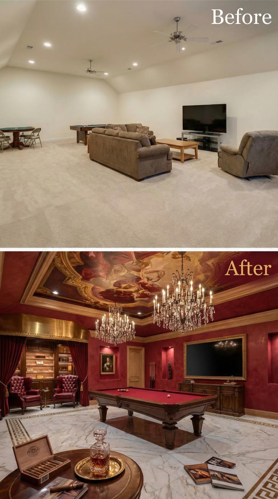 Gilded Opera House Grandeur with Frescoed Ceiling and Crystal Chandeliers