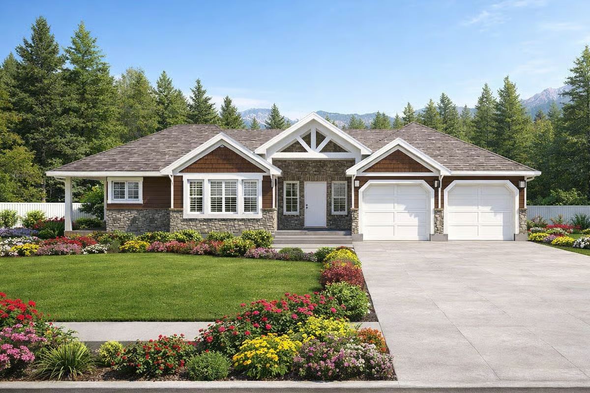 3-Bedroom Ranch with Screened Porch and Lower Level Expansion (Floor Plan)