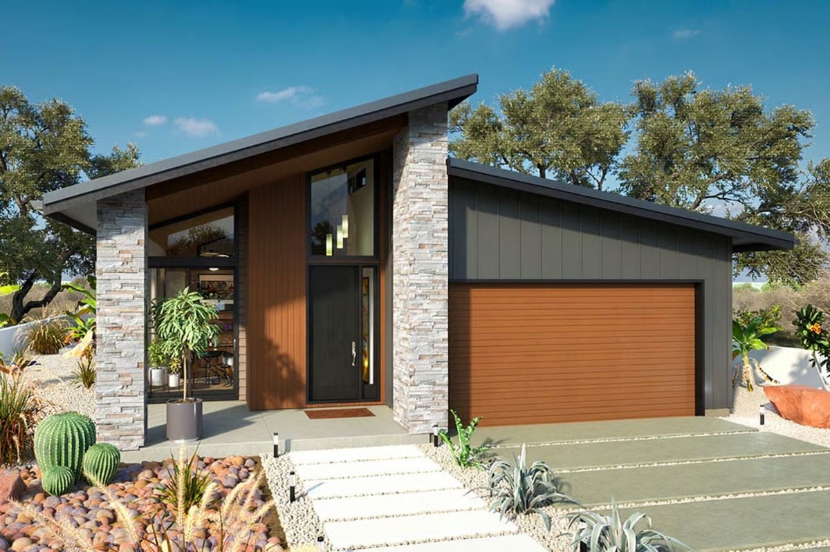 Modern 3-Bedroom Ranch with Double Garage and Covered Patio (Floor Plan)