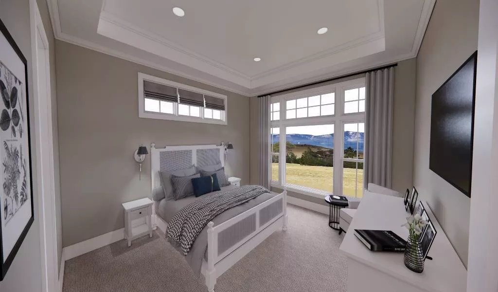 Mountain Views Frame a Bedroom Built for Quiet and Comfort