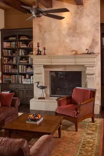 Warm Stone Fireplace Anchors a Craftsman Sitting Room Built for Comfort