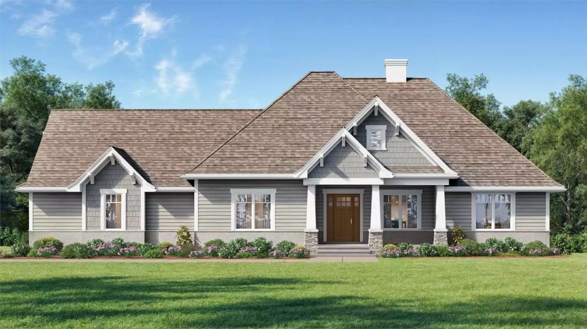 Craftsman-Style Swannanoa Ranch with Bonus Room and 3 Bedrooms (Floor Plan)