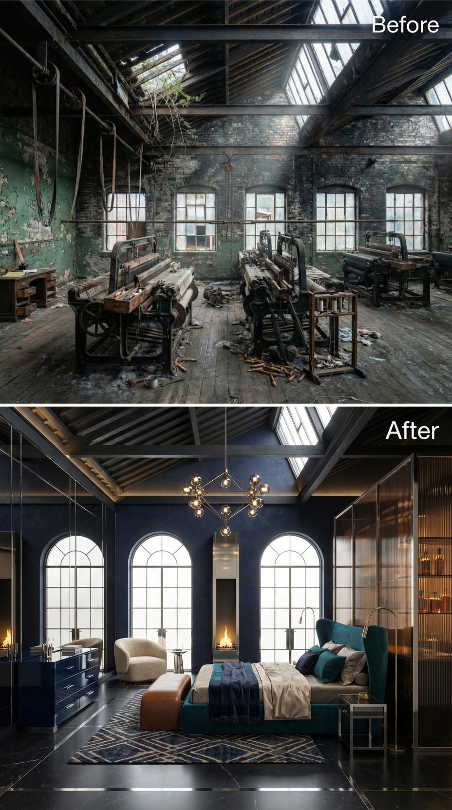 Navy Plaster, Arched Mill Glass, and Sputnik Brass Close Out the Series