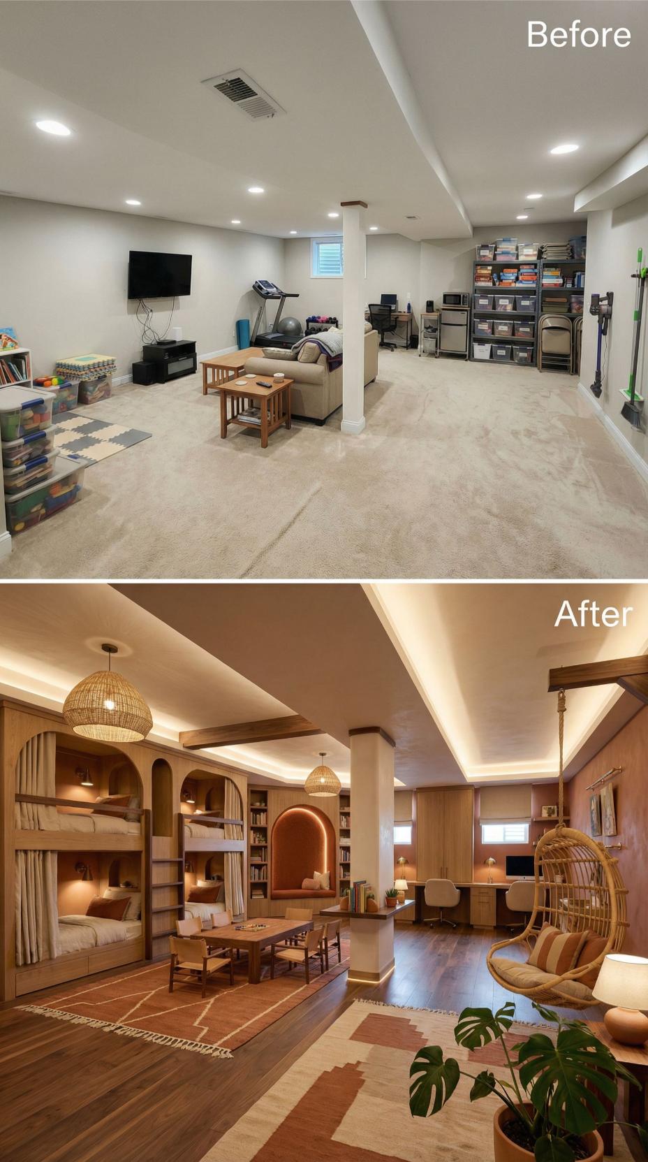 Custom Bunk Beds with Arched Nook and Cove Lighting Anchor Multi-Zone Haven