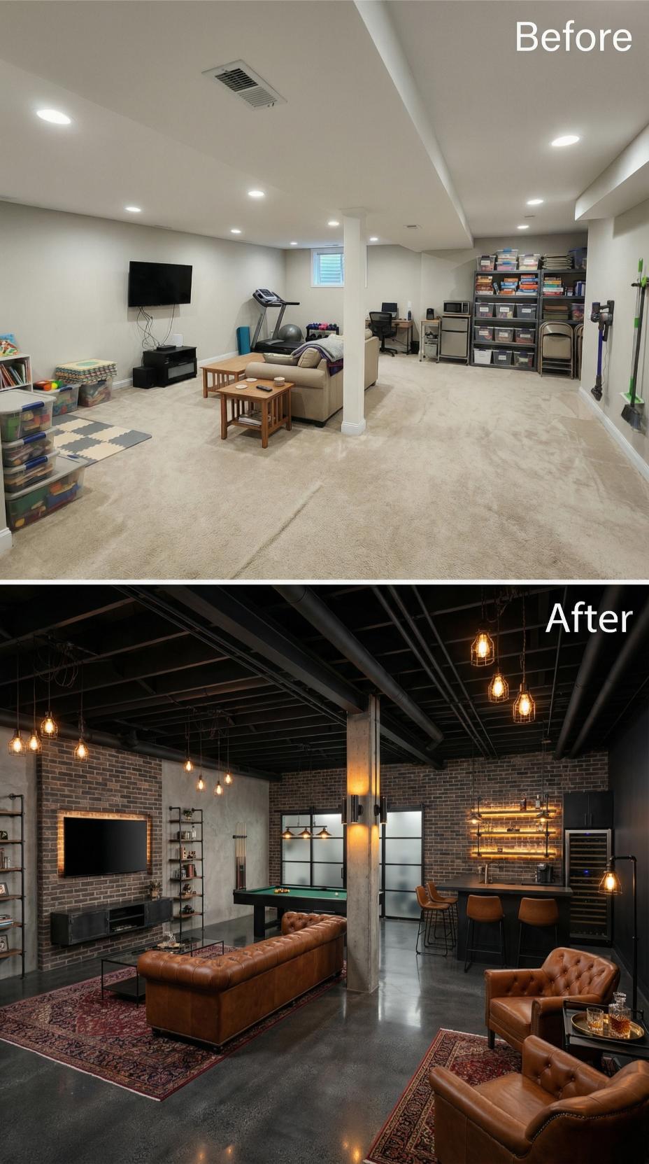 Industrial Loft Aesthetic Replaces Carpeted Multipurpose Room