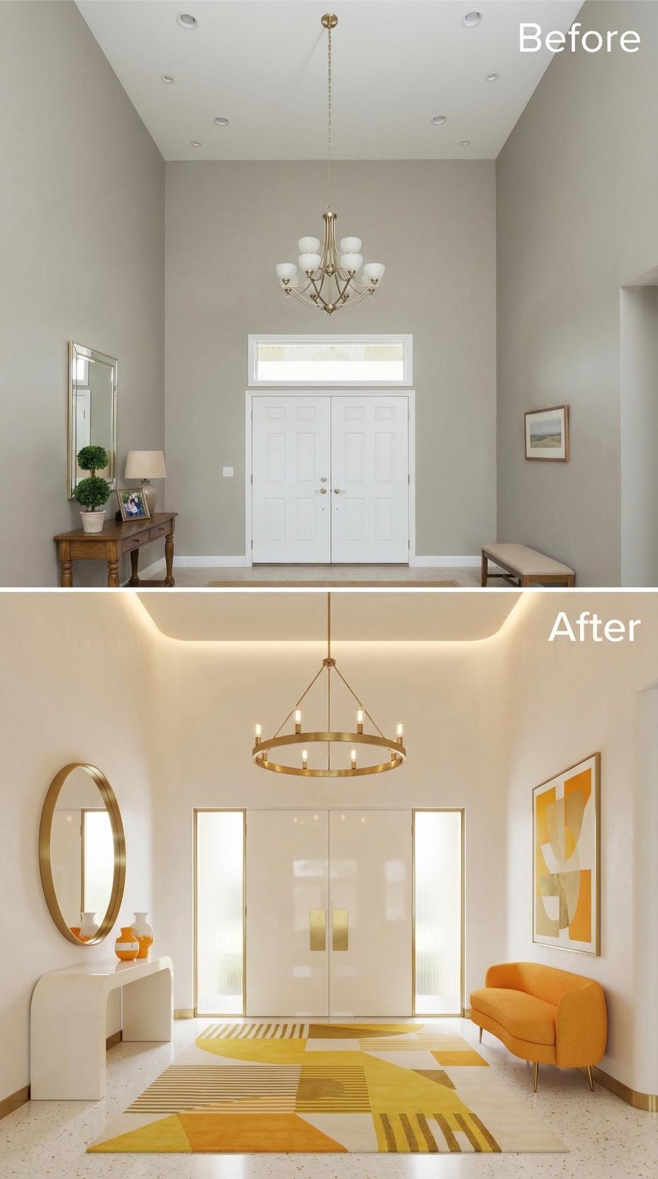 Gold Hardware and Warm Amber Tones Replace Traditional Beige Neutrals