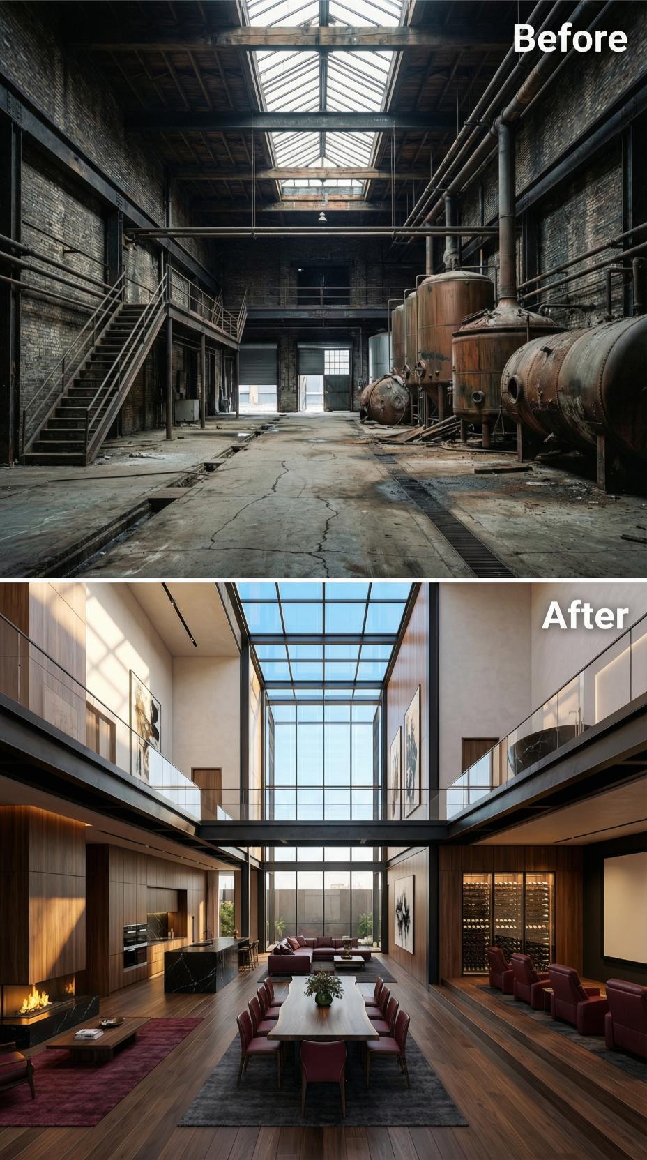 Rusted Tanks Hauled Out, Warm Walnut and a Glass Roof Write the New Rules