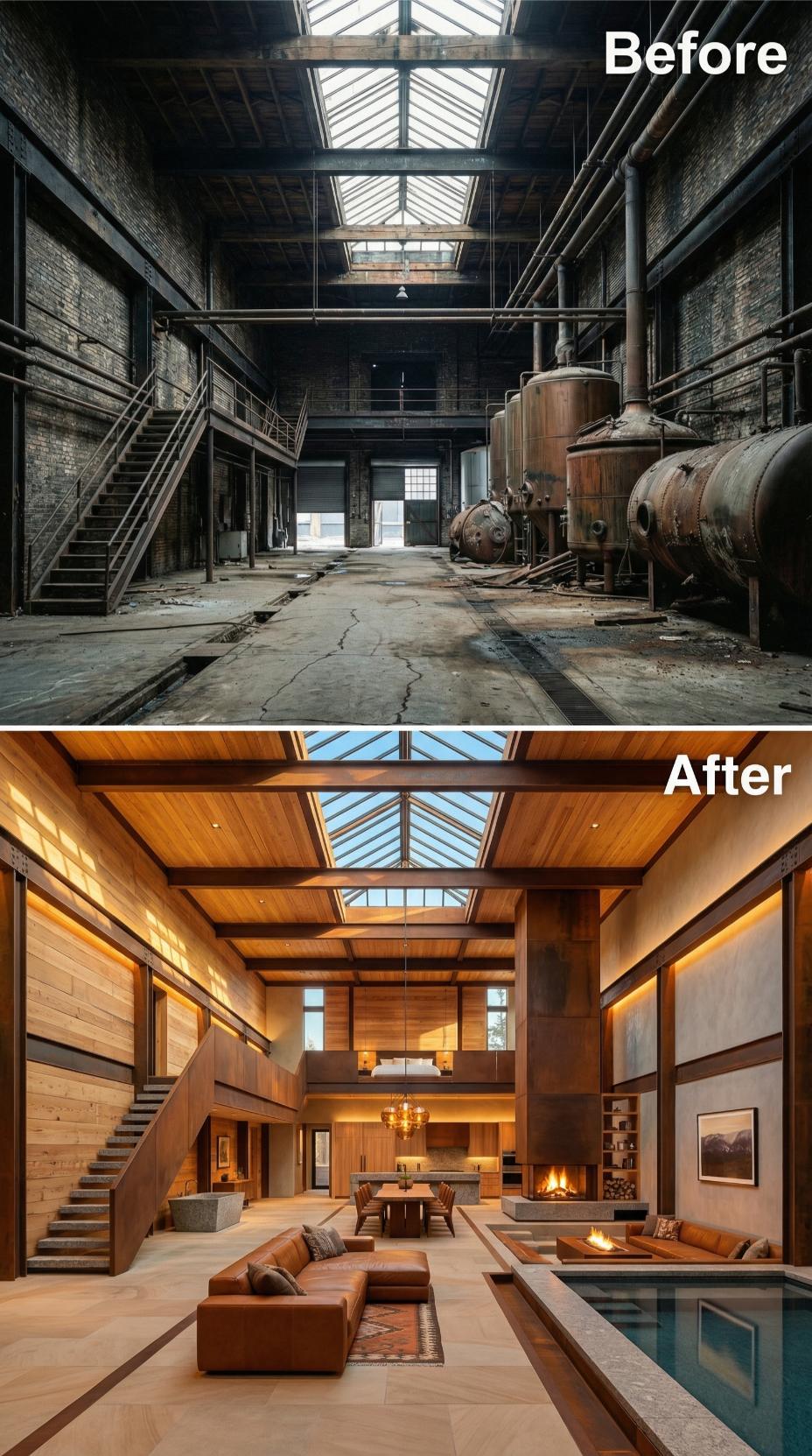 Skylight Bones Kept, Rusted Tanks Replaced With Leather, Fire, and Water