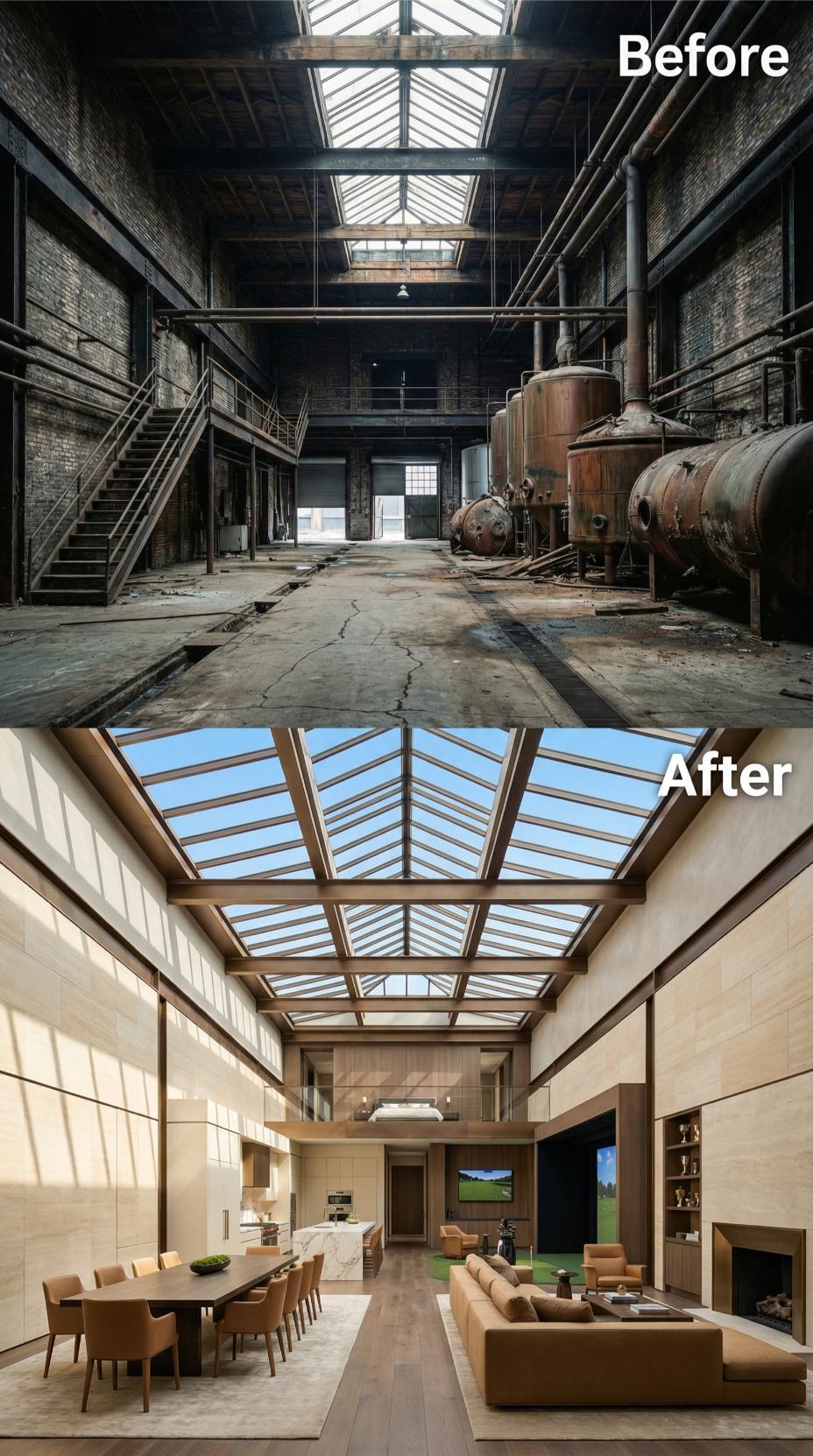 Skylight Steel Kept Intact, Tanks Hauled Out for Limestone Walls and a Golf Simulator