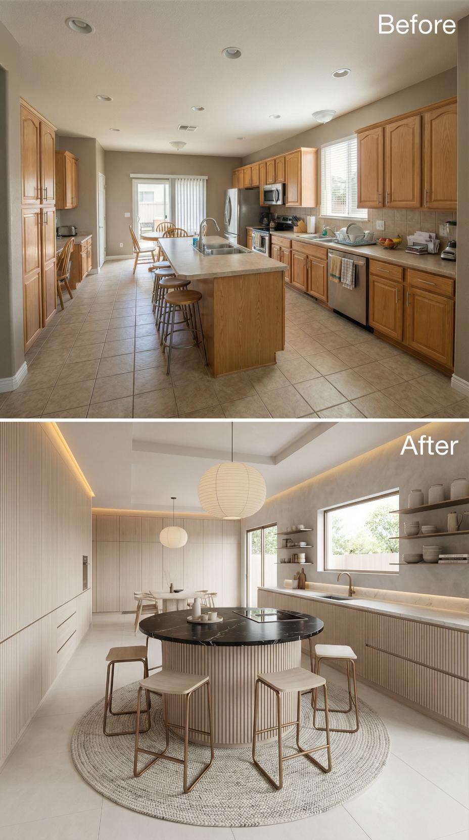 Scandinavian Warmth Takes Over Through Fluted Wood and Paper Lanterns