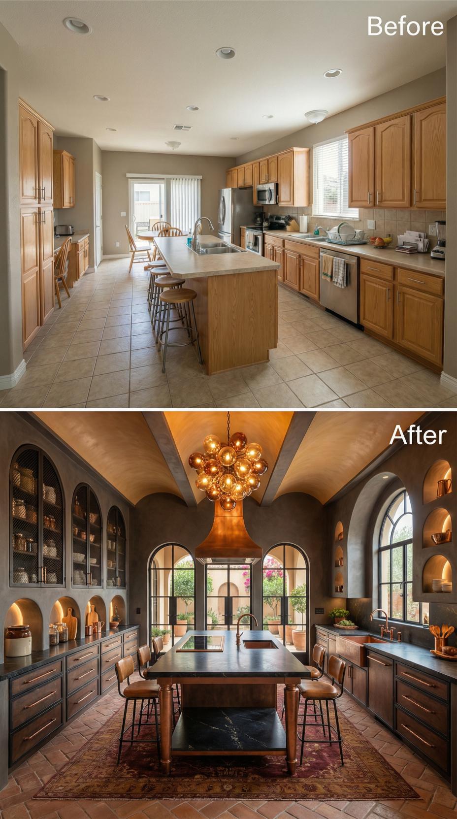 Moorish Arches and Copper Accents Define Dramatic Mediterranean Revival