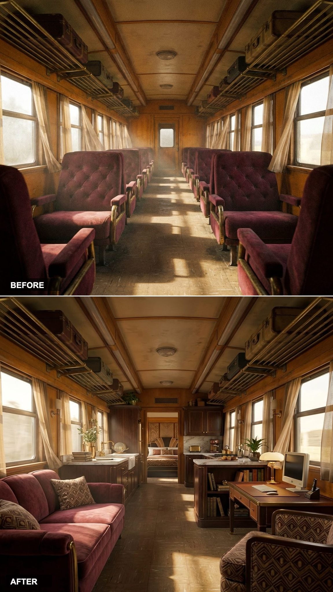 Art Deco Gold Rush: When a Train Car Becomes a 1930s Manhattan Penthouse