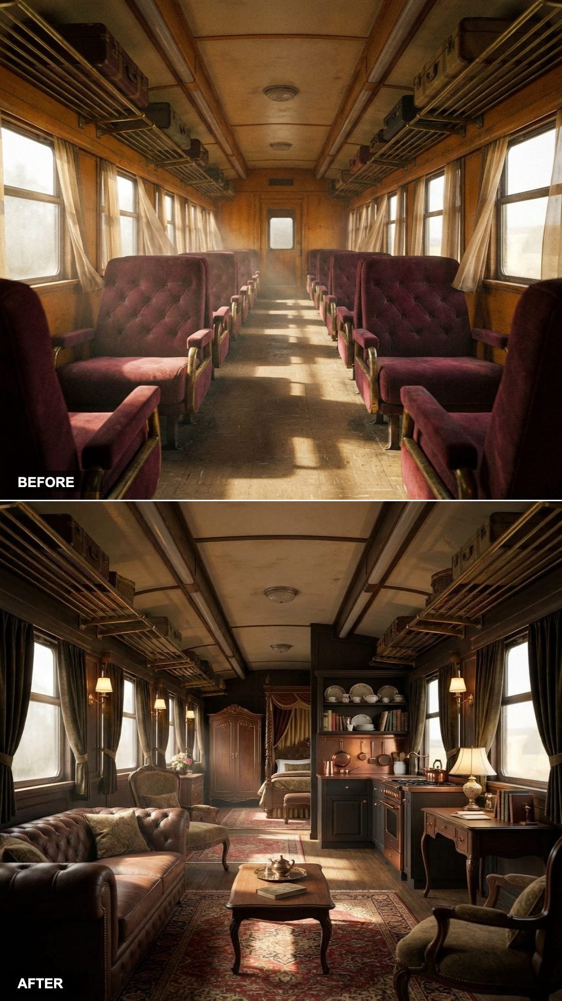 Forgotten Rail Car to Desert Adobe Compound on Rails