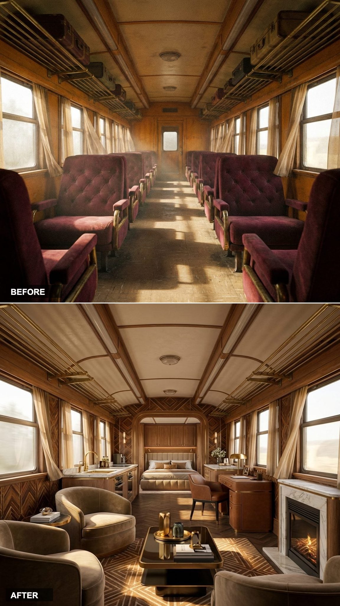 Abandoned Coach Car to Coastal Californian Dream
