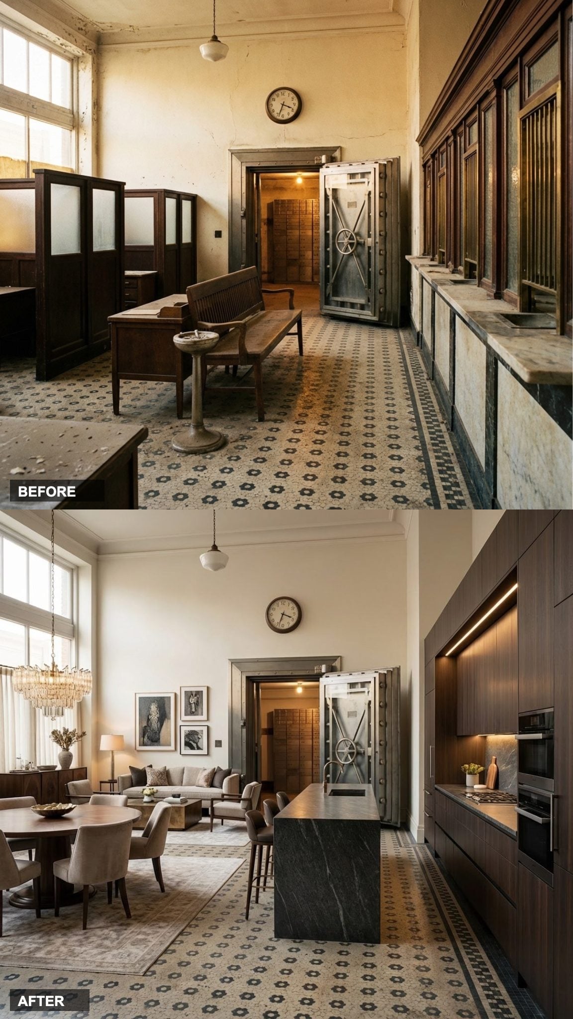 Leathered Granite and a Sleek Integrated Kitchen Make the Case for Texture Over Gloss