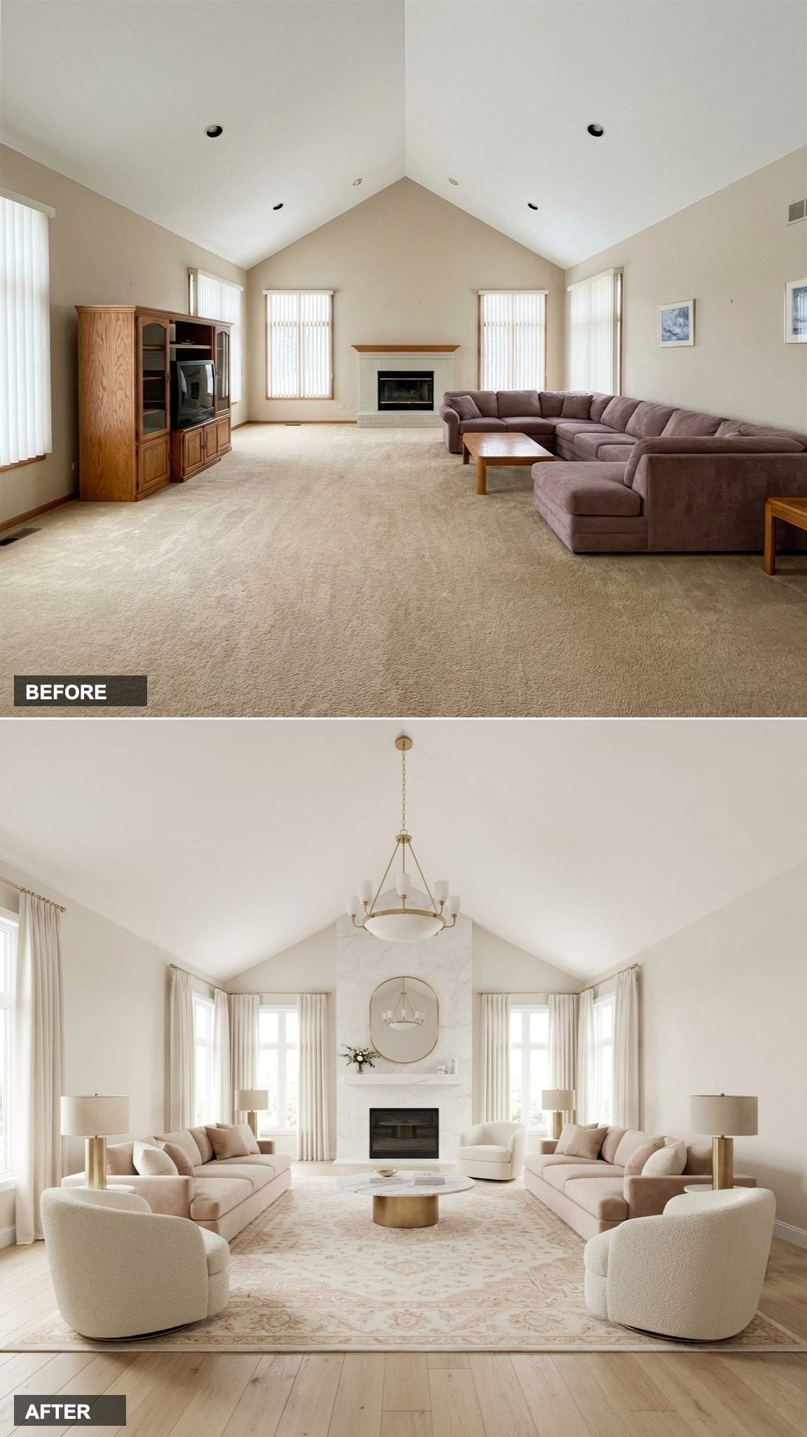 Pearl White Marble and Pale Silk: When the Ceiling Is the Co-Star