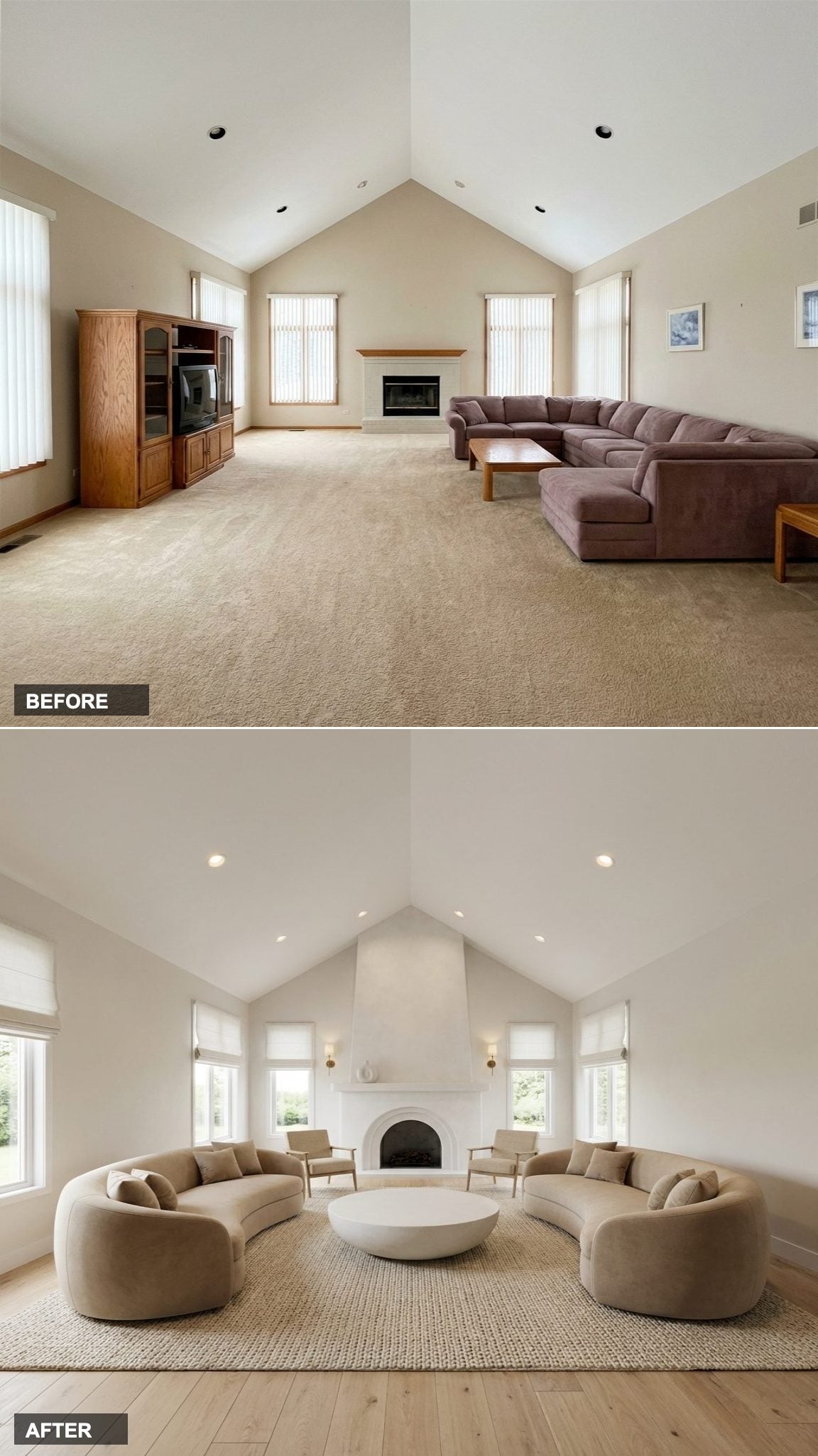 Soft White Plaster with a Rounded Arch: Sculptural Without Being Loud