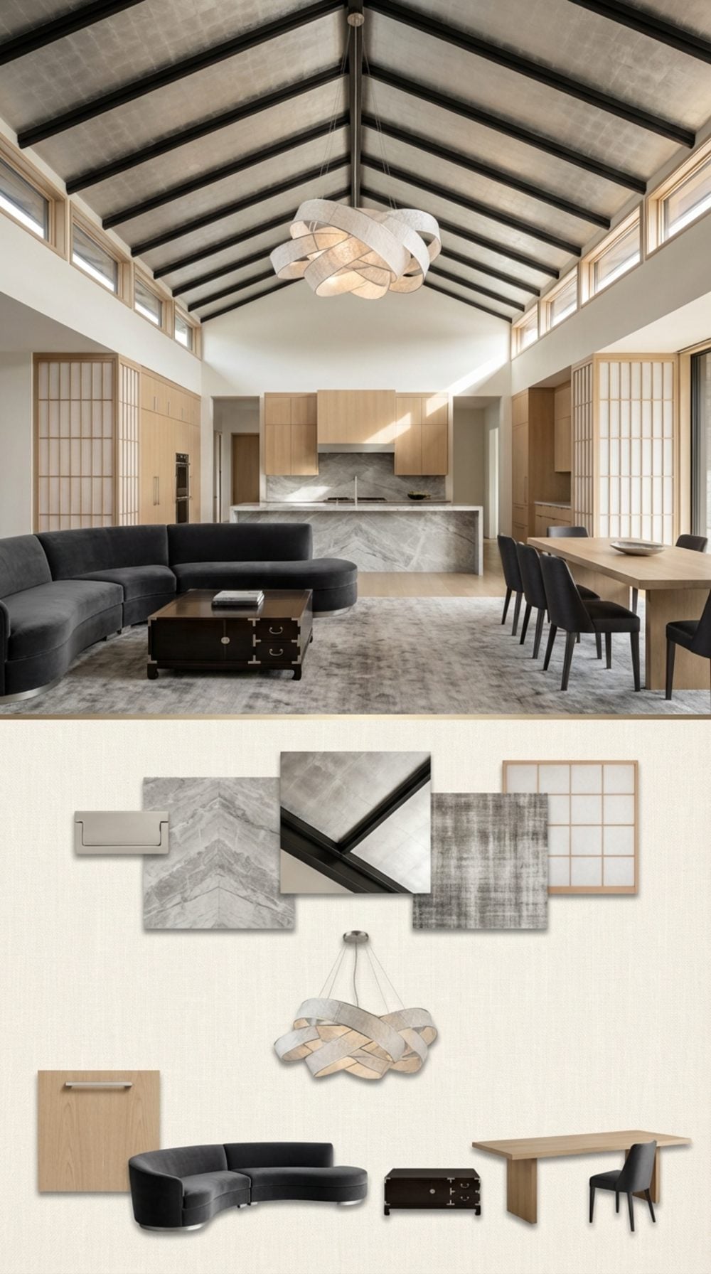 Japanese Imperial Minimalism: Platinum Leaf Vault and Invisible Grey Marble in 2026