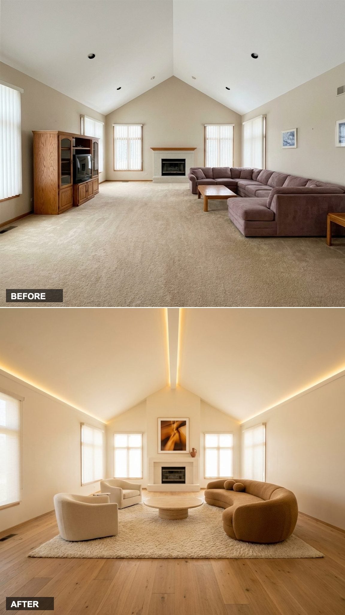 One Curved Sofa, Warm White Limestone, Pure Sculptural Confidence