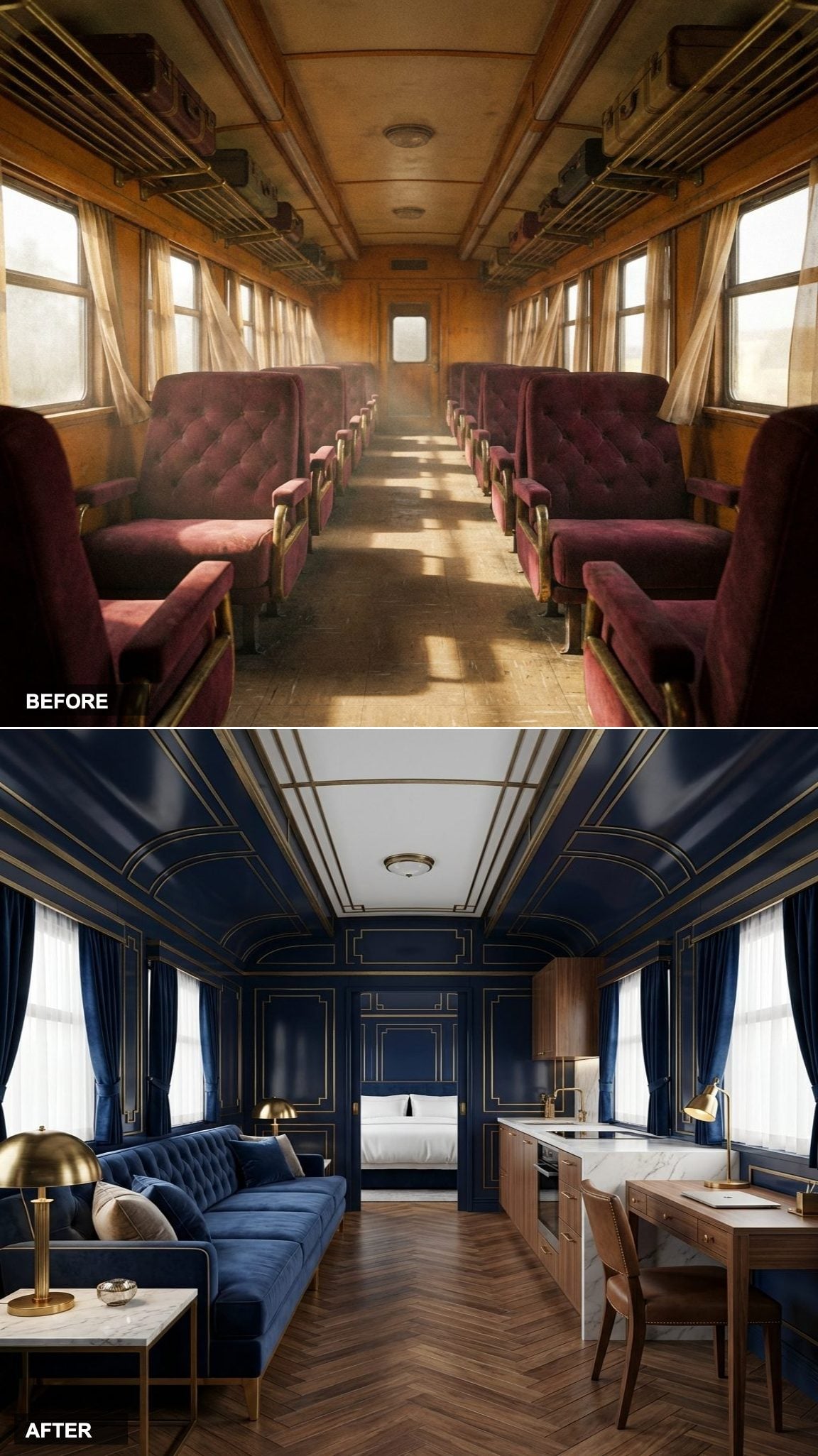 The Art Deco Navy Vault: When a Train Car Channels a 1930s Jazz Club