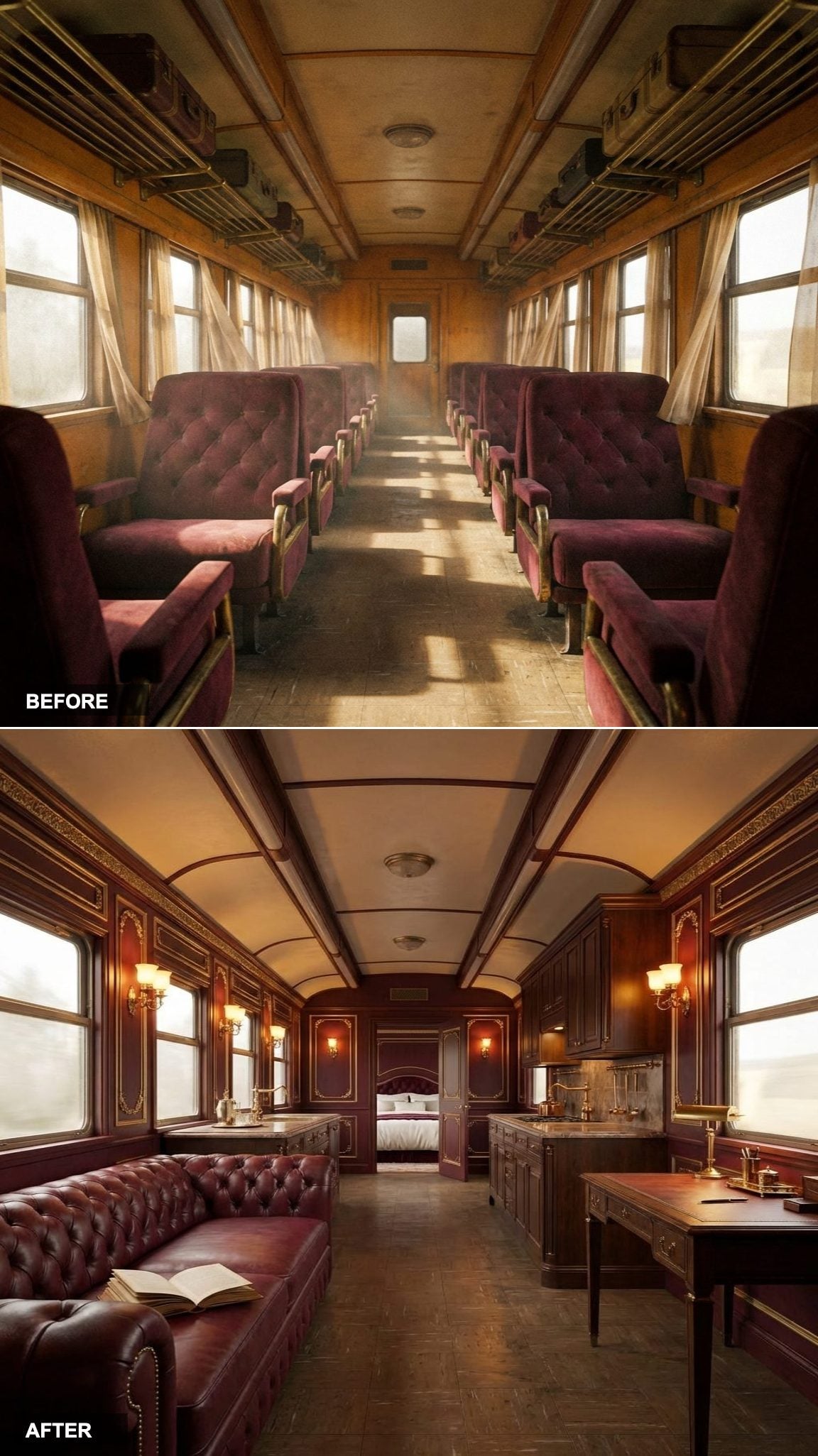 The Burgundy Gentleman's Club: Heavy Tufting, Open Books, and Serious Atmosphere