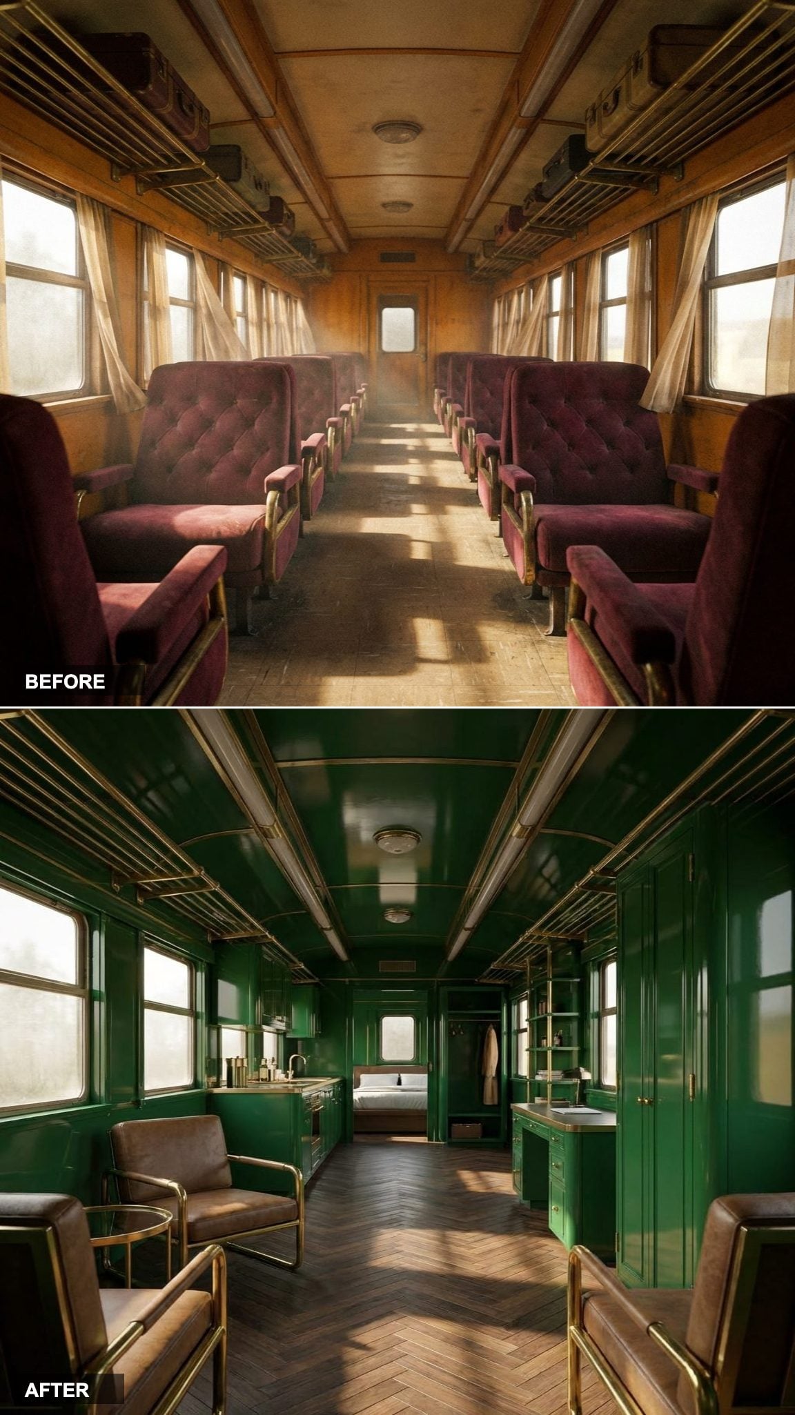 Classic European Private Rail: Racing Green Lacquer from End to End