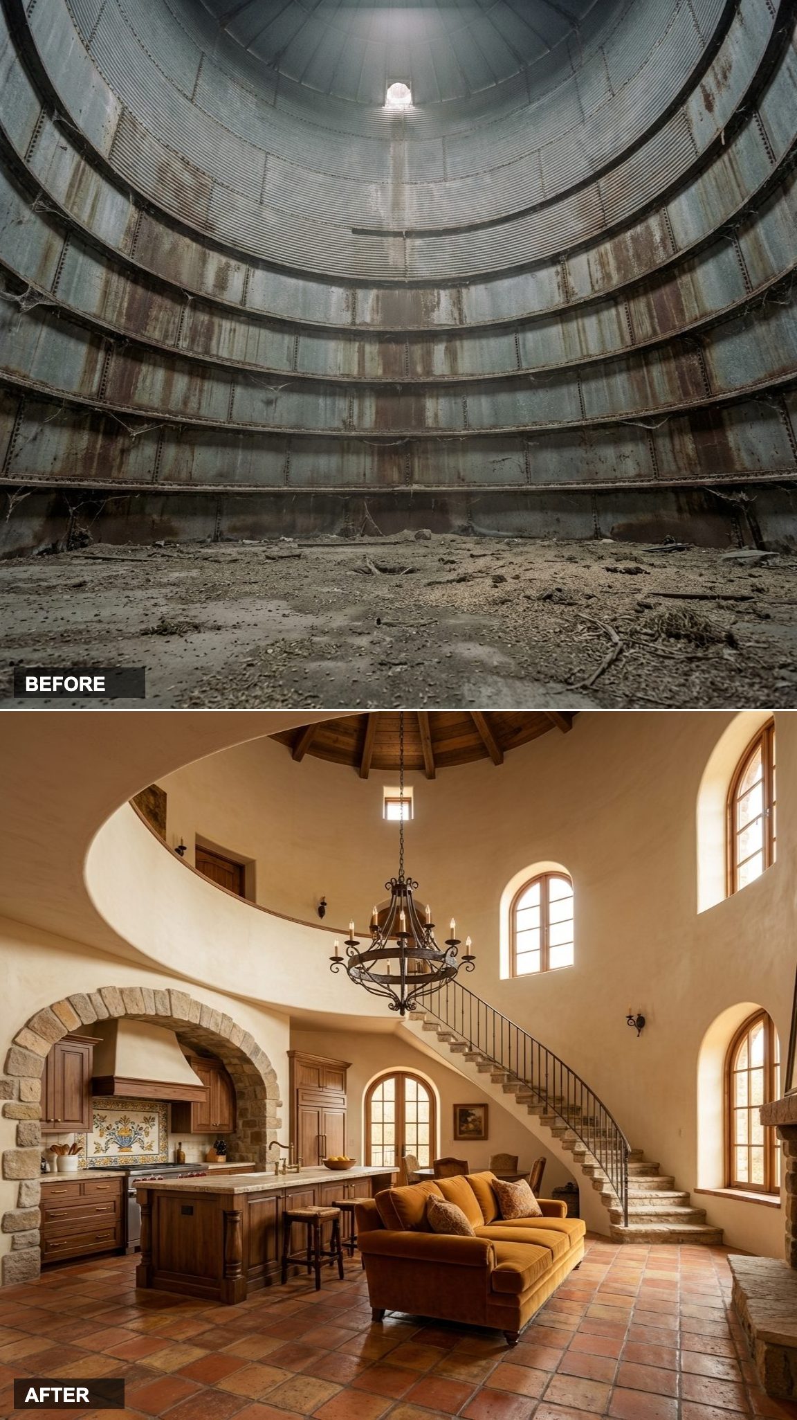 Tuscan Farmhouse Warmth Poured Into a Cylindrical Shell