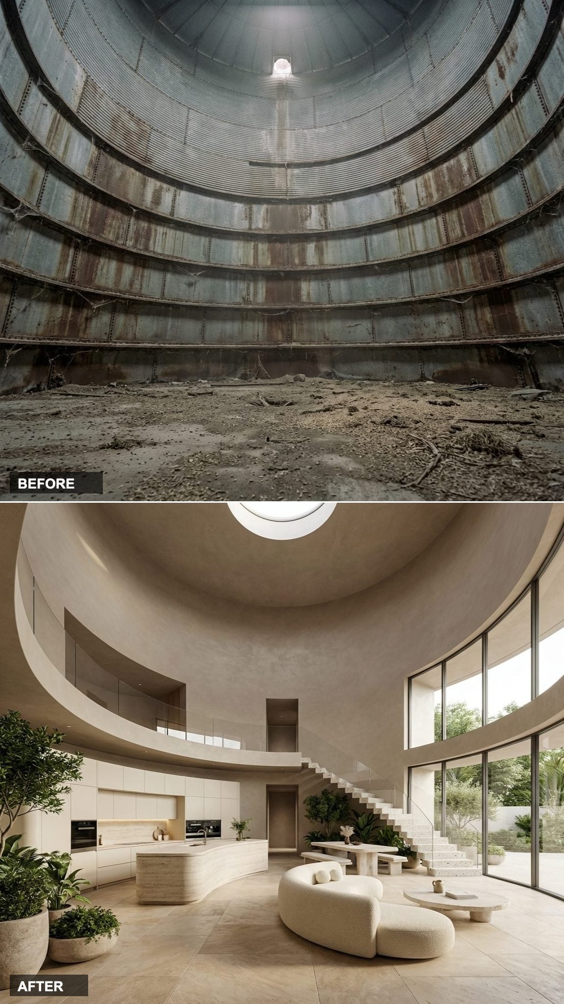 Organic Modern in Limestone and Warm Greige Plaster