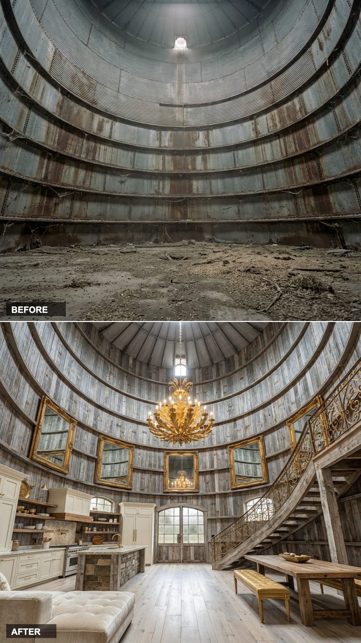 Cozy Nordic Hygge Cabin With Stacked Stone Fireplace and Reindeer Hide